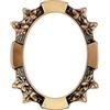 REAL VOTIVA FONDERIE D'ARTE Cornice in Bronzo - Formato Ovale - Linea Edera (cm 13x18, a Parete) [P.02.0556/13]