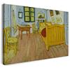 Printed Paintings Stampa su Tela con Telaio (80x60cm): Vincent Van Gogh - La Camera da Letto ad Arles - Prima Versione (1888) - Quadri Moderni