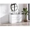 3E 3xE living.com Cassettiera con 6 cassetti 120 cm, Colore: Bianco opaco, L: 120 cm, P: 39 cm, A: 79 cm