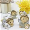 Doni Bomboniere Nascita 12PZ Statuina Angioletto con Capelli Ricci Bimbo Bimba Femminuccia Maschietto Battesimo Comunione Originali Idee Particolari Complete Confettata Pensierini Segnaposto Aureola