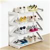 SXKLYRF Piccola Scarpiera, Porta Scarpe Salvaspazio, Rastrelliera Scarpe 8-12 Paia per Armadio, Ingresso, Corridoio, Camera da Letto, Montaggio Semplice(White,45x19x51cm/18x7.5x20in)