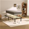 DEWINNER Letto Completo | Materasso a Memoria 30cm | Rete a Doghe 80x190cm | Alto 35cm con 7 piedi, 13 doghe, Facile da montare, Ortopedico, Antiacaro, Grigio, Letto Singolo