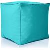 Green Bean© Sgabello a sacco 40x40x40cm con imbottitura in perle EPS Pouf Cuscino Poggiapiedi per poltrona a sacco Cuscino per pavimento bambini e adulti solleva le gambe siediti Turchese