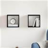 Generico Mensole Parete a Cubo 2 pz Rovere Nero 30x15x30 cm Truciolato,Mobili,Scaffalature,Scaffali e mensole per pareti-862055