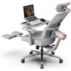 Newtral MAGICH-PRO Sedia Ufficio Ergonomica con Poggiapiedi, Sedia Scrivania Poltrona Bracciolo Poggiatesta Regolabile, Ergonomic Office Chair (MAGICH-PRO con Tavola staccabile, Grigio)