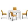 REDÒKASA Tavolo allungabile da pranzo 110x70 fino a 150 cm modello N1 MADE IN ITALY design moderno ideale per cucina, soggiorno e sala da pranzo (Bianco Frassino)