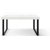 PAZZO DESIGN Tavolo Allungabile Amanda, Gambe Nere, Made in Italy, Bianco Frassinato, Cucina, Sala da pranzo, Design, 140x90x75 cm - id_2172