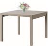 Mar.c.a. Design - Tavolo da Pranzo Allungabile Rettangolare 90x90x76 cm - Allungabile Fino a 180 Cm in Legno - Tortora - Made in Italy