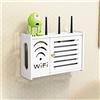 HpLive Scatola di immagazzinaggio a parete del router, scaffale decorativo della scatola della copertura del router a prova d'umidità di Wifi, scaffale decorativo della sospensione del soggiorno