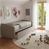 MOBILFINO CAMERETTE Divano Letto Singolo con Secondo Letto Estraibile - Design Funzionale - Effetto Tessuto