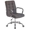 CLP Sedia Design Ufficio Deli in Stoffa I Poltrona Scrivania Imbottita I Sedia Studio Girevole E Regolabile Alt 45-55CM, Colore:Grigio Scuro