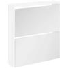 vidaXL Scarpiera con 2 Ripiani e Specchio Bianco 63x17x67 cm