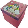 hermet Unicorno Pouf Contenitore salvaspazio per Bambine Smart Box 31x31x33