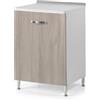 Linea Azzurra Base 60 Mobili Cucina Componibile con 1 Anta e 2 Ripiani in Legno Made in Italy H85xL60xP50 cm Elegante Funzionale Facile da Montare (Olmo)