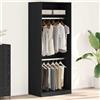 Generico Guardaroba Rovere Nero 80 x 50 x 200 cm Legno Multistrato,Nero,43.4kg,3345119