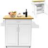 Froadp Carrello da Cucina Mobile Carrello Portavivande con Rotelle Isola da Cucina Freestanding con Cassetto Portasciugamani e Portaspezie Carrello Multifunzionale per Ristorante Caffè