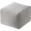 Thdsubb Pouf ottomano non imbottito Velluto a coste Puff Poggiapiedi quadrato Con maniglia per soggiorno, camera da letto (Grigio,40-40-30cm)