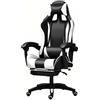 sinlikon Sedie da Ufficio Ergonomiche, Traspiranti, Poltrona da Ufficio con Altezza Regolabile con Supporto per Braccio, Cuscino, Ruote (Stile G-Bianco)