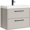 Badplaats B.V. plaats - Set di mobili da bagno con lavabo e mobiletto Florence 60 x 35 cm, in cashmere con chiusura morbida e lavandino