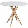 Ragaba Jubi - Tavolo da pranzo rotondo, 80 cm, colore: Grigio Oerle