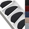 Etm® - Set di 15 tappetini coprigradini, superficie comoda e antiscivolo, colori assortiti, misura: 23 x 65 cm, grigio