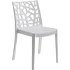 GLOUPIE Sedia Matrix In Polipropilene Bianco, Dim. 55 x 47 x 82 Cm, Peso 4 Kg, Per Interno Ed Esterno, Made In Italy,Impilabili