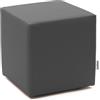 Avalon - Pouf Poggiapiedi Rigido CUBO Mamba Ignifugo Classe 1IM in Ecopelle Nautica, Puff Poggiapiedi, Seduta da Interno ed Esterno, Professionale Comodo Impermeabile, Made in IT(35cm-Grigio Scuro)