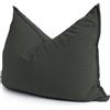 bananair - Pouf Poltrona a Sacco - Imbottitura in Schiuma, Molto Confortevole - Tessuto Morbido, Velluto a Coste - Fodera Lavabile - Pouf Divano Gigante (180 x 140 cm, Grigio Scuro)