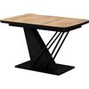 Vicco tavolo da pranzo allungabile Fenaro, Rovere Goldkraft/nero, 120 x 80 cm estensibile, estendibile fino a 160 cm con prolunga integrata
