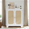 MURUL Credenza a buffet con ante in rattan per corridoio soggiorno