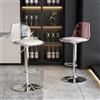 Generic Set di 2 sgabelli da bar girevoli in acrilico, senza braccioli, idraulici, con seduta in pelle PU, schienale trasparente, per cucina, ristorante, bar