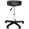 tavora dibea Sgabello con ruote officio o studio Sgabello regolabile 360° Nero