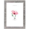 Lupia - Cornice portafoto in Legno Ecologico MDF da Parete Quadra Argento con Bordo Interno Filo Bianco, Silver Argentata, per Foto, Stampe artistiche, Poster, Quadri Moderni 35x50 cm