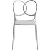 driade Sissi Sedia Di Design In Materiale Plastico Riciclato Bianco, Black Is The New Green, 83 x 48 x 57 cm