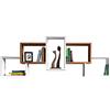 Homidea Bold Mensola da parete - Libreria - Mensola sospesa - Mensola decorativa per soggiorno dal design moderno (bianco - noce)
