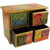 GURU SHOP Guru-Shop Armadietto per Farmacista, Portagioie, Cassettiera Dipinta a Mano - Modello 9, Multicolore, 20x24x13 cm, Lattine, Scatole Cofanetti
