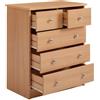 FineBuy Cassettiera Faggio 60x70x35 cm con Cinque cassetti Soggiorno Credenza Moderna | Design Madia Cucina e Ingresso | Sideboard Corridoio