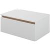 Inbagno Cassettone bagno sospeso 80 cm bianco e rovere africa, a estrazione totale e con chiusura soft-close, KLEO