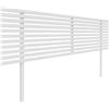 DHOME Testiera in Legno Riciclato DM con Gambe Stile Giapponese Letto Pallet Supporti inclusi (160cm, Bianco Solido)