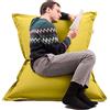 Avalon - Puff Poltrona Sacco Cuscino Grande Thin 220L Deluxe Sfoderabile, Pouf Sacco Sartoriale, Bean Bag in Tessuto Antistrappo/Impermeabile con Sacca Interna, Made in Italy (130x90cm-Verde Acido)