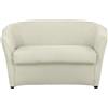 Totò Piccinni Divano POZZETTO 2 posti Alta QUALITA' Made in Italy A.76xL.123xP.67cm (Tessuto Beige)