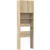vidaXL Mobile Lavatrice Rovere Sonoma 64x24x190 cm in Truciolato, mobiletto per lavatrice, armadio lavanderia, mobiletto per il bagno
