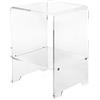 Iplex Design Accanto Tavolino/Sgabello Multiuso, Plexiglass/PMMA, Trasparente