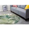 DomDeco Tappeto rotondo per interni ed esterni, in robusta fibra sintetica resistente alle intemperie, in stile classico e moderno, per terrazza/balcone o anche per interni, colore verde Ø 160 cm