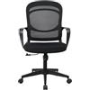 AVANTI TRENDSTORE - Olzai - Sedia dirigenziale nero 60 x 104/117 x 58cm