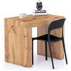 Mobili Fiver, Scrivania Evolution 90x60, Rovere Rustico con Due Gambe, Nobilitato, Scrivania moderna per Camera, Ufficio, Made in Italy