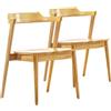 VS Venta-stock Pack 2 sedie Venus color Rovere, legno massiccio, 58 cm (Larghezza) 57,5 cm (Profondità) 76 cm (Altezza)