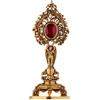 Holyart Ostensori, Teche, Reliquiari Metallo: Reliquiario in Bronzo Dorato 30 cm con Angelo e Fiori