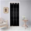 Odot Tende Oscuranti Interni 1 Pezzo con Occhielli, Tende per Porta Termica Isolante con Motivo Tavola di Legno retrò, Tenda Divisore per Soggiorno Camera da Letto (130x200cm,Nero)