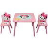 Disney Set Tavolo con 2 Sedie Minnie in Legno